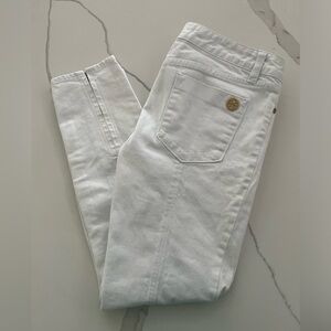 Tory Burch White Skinny Pants